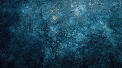 Dark Blue Grunge Texture - Stucco Wall Background, Banner or Wallpaper