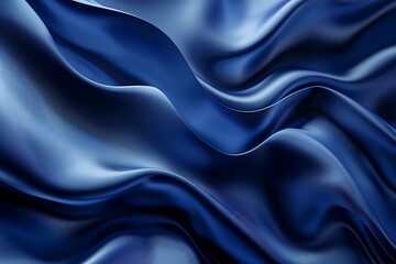 Fototapeta premium Abstract Blue Silk Fabric