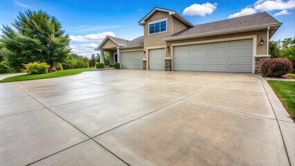 Smooth concrete driveway in Des Moines, Iowa , concrete, driveway, smooth surface, exterior, home, construction, urban