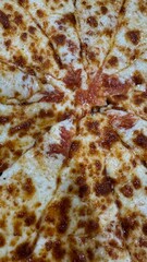 cheese pizza on a wooden table, Houston, Texas, USA