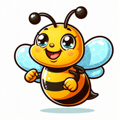 happy flying bee 