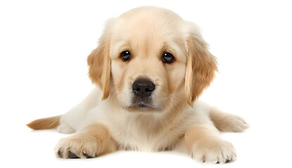 Cute Golden Retriever Puppy Lying Down