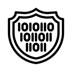 Obraz premium shield line icon