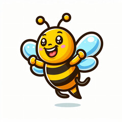 Fototapeta premium happy flying bee 