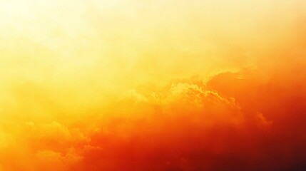 Naklejka premium Golden Hour Serenity: A captivating sky painted with hues of orange, yellow, and gold, capturing the ethereal beauty of a breathtaking sunset or sunrise.