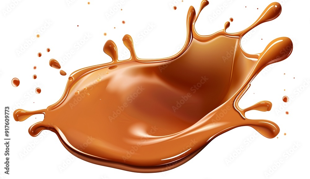 Wall mural caramel splash