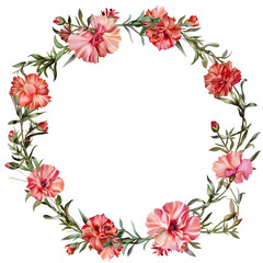 Carnation floral frame illustration