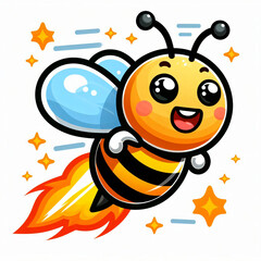 Obraz premium happy flying bee 