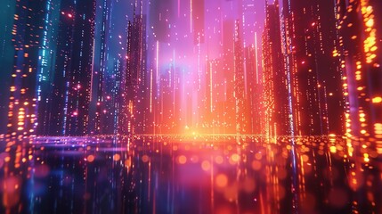 Neon Cityscape: A Digital Dream