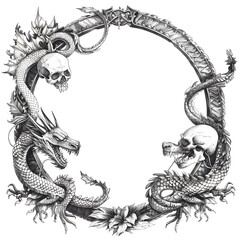 Dragon frame illustration