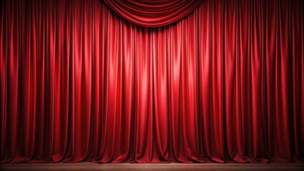 Fototapeta premium A red curtain with intricate folds , red, curtain, fabric, luxurious, elegance, texture, drapery, interior design