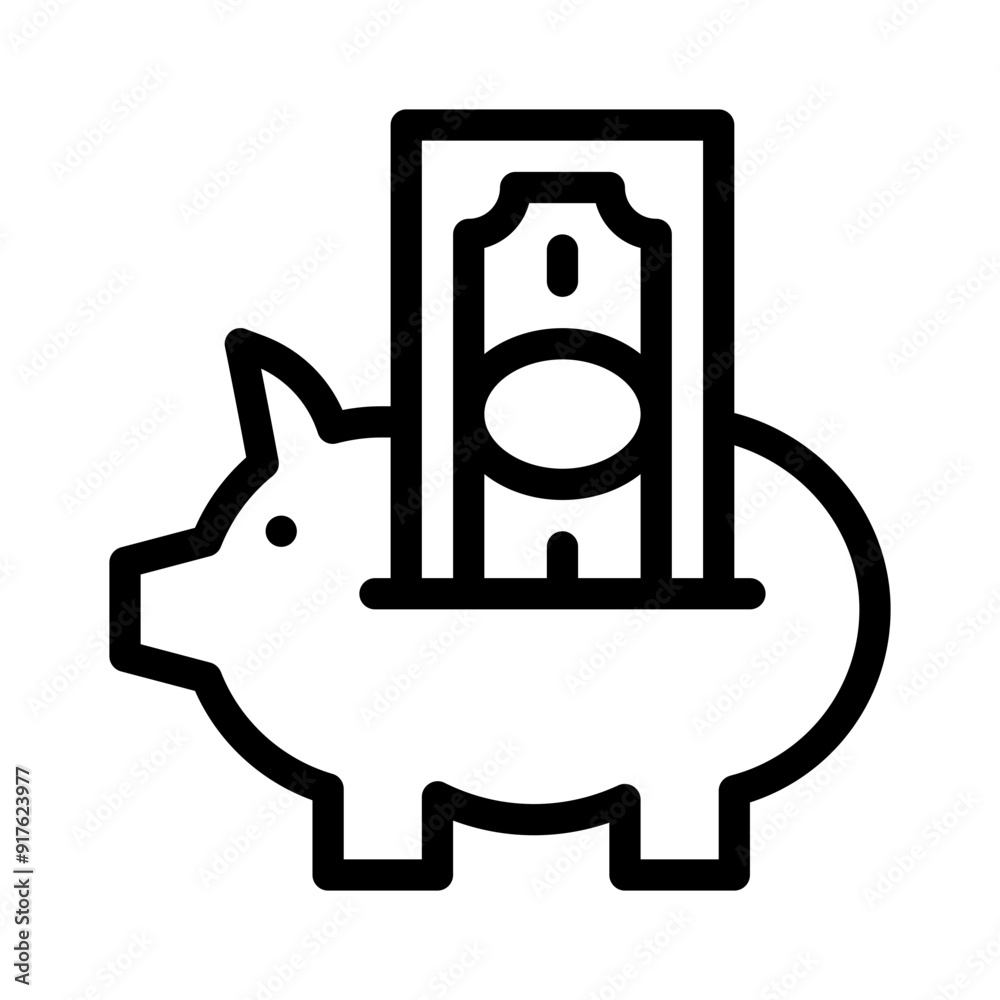 Poster savings line icon