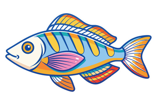 recommend clip art: Cute fish silhouette vector illustration J .eps