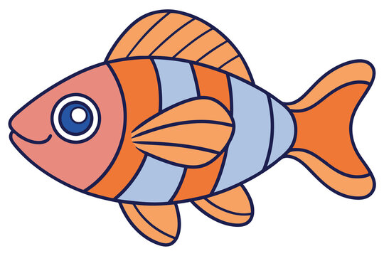 recommend clip art: Cute fish silhouette vector illustration R .eps