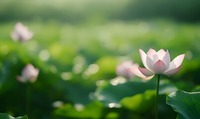 Lotus, natural light, Generative AI