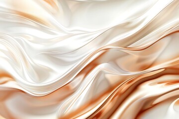 Fototapeta premium Abstract White and Brown Silk Drape