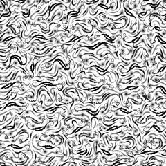 Collection of simple geometric seamless ornamental vector leaf's patterns and swatches. White and grey geometric oriental backgrounds.