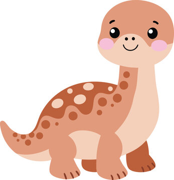 Cute Cartoon Europasaurus Dinosaur Illustration