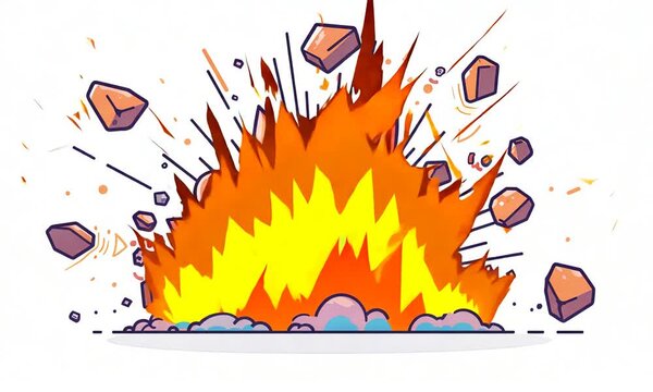 Cartoon Explosion Illustration
