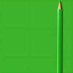 green pencil on green  background,