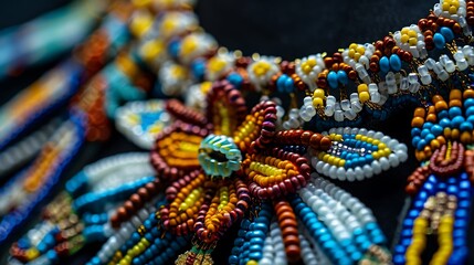 Intricately beaded jewelry pieces, showcasing craftmanship and unique design.