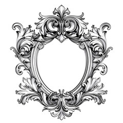 Medieval scrolls frame illustration