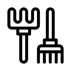 pitchfork line icon