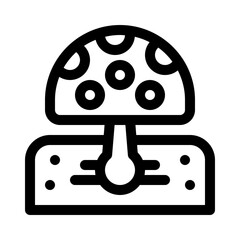 mushroom line icon