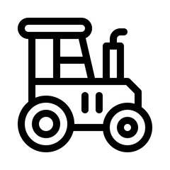 tractor line icon