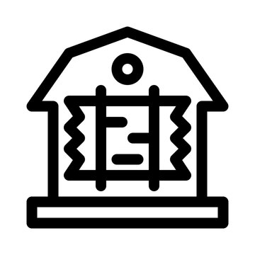 recommend clip art: hay bale line icon