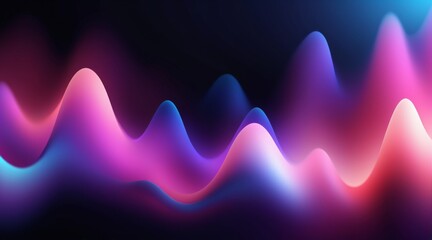 Abstract Digital Art with Dark Blue Background and Gradient Pink