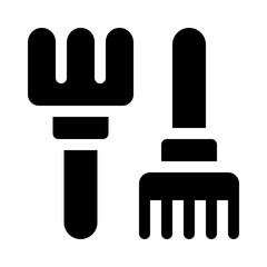 pitchfork glyph icon
