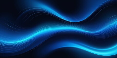 Fototapeta premium Beautiful Abstract Deep Blue Gradient Background with Smooth Flu
