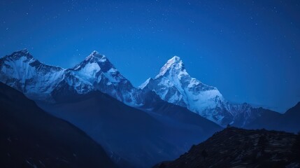 Long shutter time night view of sky at Munsiyari, Kumaon region, Uttarakhand, India