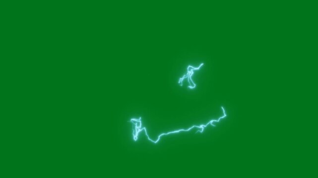 thunder effect green screen, 3D Animation, Ultra High Definition, 4k video