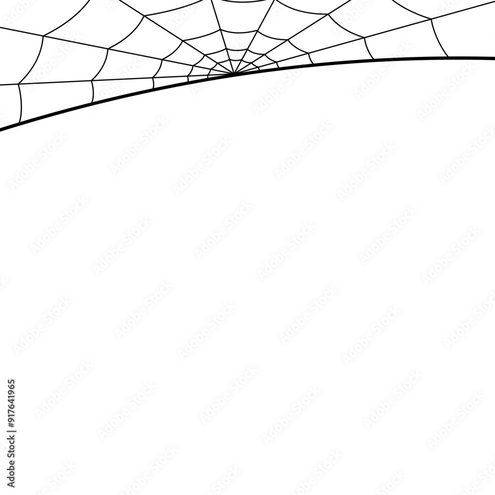 Sticker Halloween Spider Web Border