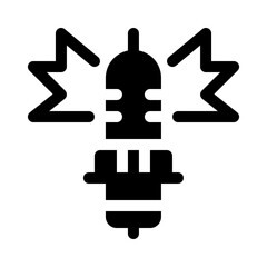 spark plug glyph icon
