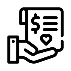 sponsorship line icon