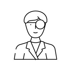 ent doctor line icon vector. ent doctor sign. isolated contour symbol black illustration