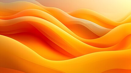 Obraz premium Simple Vector Artwork Featuring a Light Orange Background with Radiant Yellow Wave Elements and Soft Light-Shadow Interplay