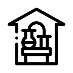 laboratory bench line icon