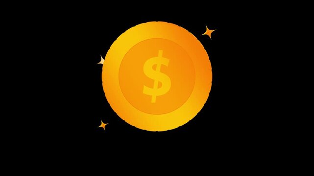 3D gold dollar coin, 3d coins, 3d gold coins, 3D gold coins falling, 3D gold coins falling in an infinite loop.