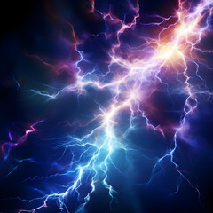 electric surge, abstract background. Blitz, storm flash, thunderstorm. Thunder shock isolate. Dynamic digital art illustration. PNG. on white background