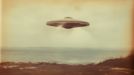 Vintage photo of an UFO