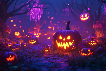 Halloween background, Halloween theme background, cute Halloween activity theme scene