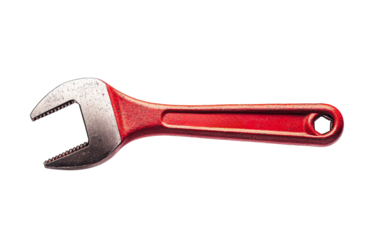 Red Wrench Isolated
