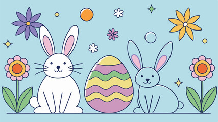 happy easter day with eggs