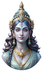 Divine Hindu goddess Parvati