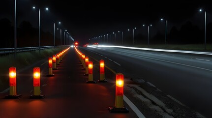 Illuminated Traffic Warnings Roadside Signals for Enhanced.generative.ai
