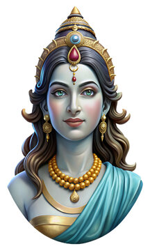 Divine Hindu goddess Parvati